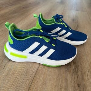 Boys Adidas Kids Sneakers in Blue and Lime